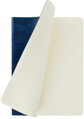 Тетрадь 60 л. в клетку обложка гладкий кожзам, сшивка, B5 (179х250мм), ТЕМНО-СИНИЙ, BRAUBERG VIVA, 403897