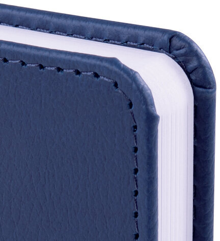 Ежедневник датированный 2024 МАЛЫЙ ФОРМАТ 100х150 мм А6, BRAUBERG "Favorite", под кожу, темно-синий, 114782