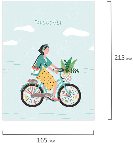 Тетрадь на кольцах А5 165х215 мм, 120 л., твердый картон, клетка, BRAUBERG, "Discover", 404085