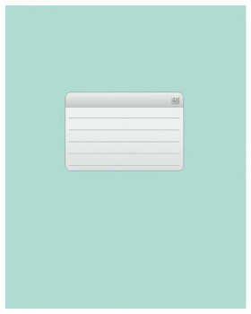 Тетрадь А5, 48 л., HATBER-ECO скоба, офсет №2 ЭКОНОМ, клетка, обложка мелованная бумага, &quot;Зеленая&quot;, 48Т5D1, 48Т5D1_27731