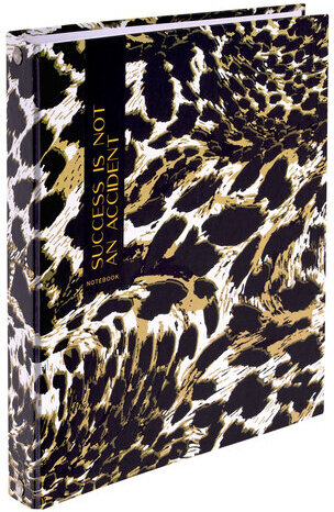 Тетрадь на кольцах А5 165х215 мм, 120 листов, твердый картон, клетка, BRAUBERG, "Leopard", 404712