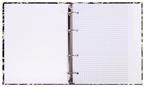 Тетрадь на кольцах А5 165х215 мм, 120 листов, твердый картон, клетка, BRAUBERG, "Leopard", 404712