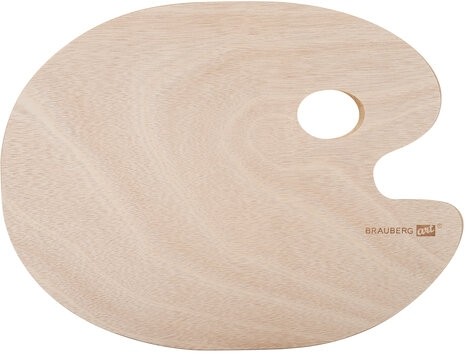 Палитра художественная деревянная овальная 30х40 см, BRAUBERG ART CLASSIC, 192233