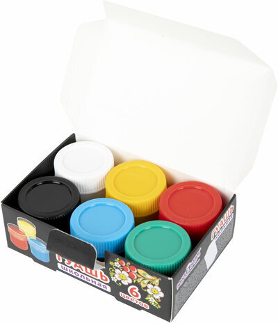 Гуашь ЮНЛАНДИЯ "ШКОЛЬНАЯ", 6 цветов по 17,5 мл, 192382