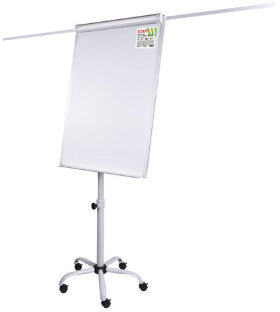 Доска-флипчарт с дополнительными держателями для бумаги, магнитно-маркерная, 70х100 см, пятилучие, STAFF, 238005