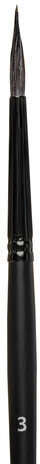 Кисть художественная проф. BRAUBERG ART CLASSIC, белка, круглая, № 3, 200909