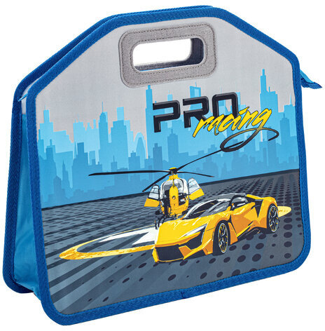 Папка-сумка ЮНЛАНДИЯ, 1 отделение, фетровые ручки, 34х30х11 см, "Proracing", 271632