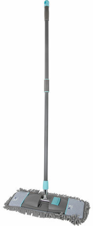 Швабра с насадкой 42 см, телескопический черенок 75-120 см, ворсистая микрофибра, карманы, LAIMA HOME, 606798, HY0128A