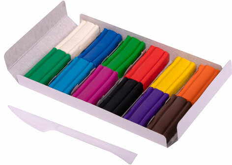 Пластилин мягкий ЮНЛАНДИЯ "ЮНЫЙ ВОЛШЕБНИК", 12 цветов 180 г, СО СТЕКОМ, ВЫСШЕЕ КАЧЕСТВО, европодвес, 106439