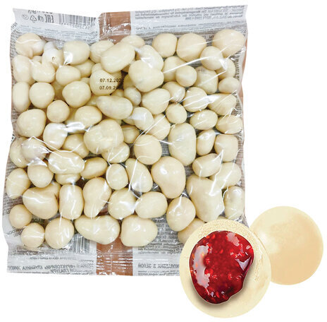 Конфеты драже ФРУКТОВИЧИ клубника в белой глазури, 500 г, пакет, ОС955