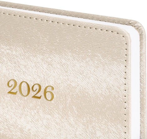 Ежедневник датированный 2026 А5 138х213 мм, BRAUBERG "Elegant", под кожу, застежка, бежевый, 117369