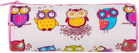 Пенал-тубус BRAUBERG, с эффектом Soft Touch, мягкий, "Owls", 22х8 см, 229007