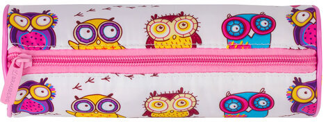 Пенал-тубус BRAUBERG, с эффектом Soft Touch, мягкий, "Owls", 22х8 см, 229007