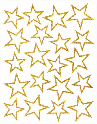 Украшение для окон и стекла ЗОЛОТАЯ СКАЗКА "Звезды 3", 25,8х33,5 см, ПВХ, 591257