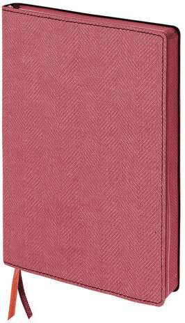 Блокнот А5 (148x213 мм), BRAUBERG "Tweed", 112 л., гибкий, под ткань, линия, красный, 110965