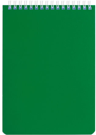 Блокнот А5 (146х205 мм), 60 л., гребень, перфорация на отрыв, лакированный, BRAUBERG, Зеленый, 111272