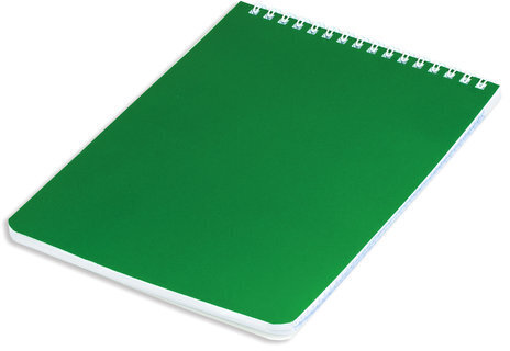 Блокнот А5 (146х205 мм), 60 л., гребень, перфорация на отрыв, лакированный, BRAUBERG, Зеленый, 111272