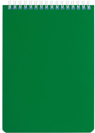 Блокнот А5 (146х205 мм), 60 л., гребень, перфорация на отрыв, лакированный, BRAUBERG, Зеленый, 111272