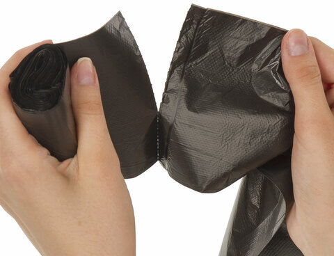 Мешки для мусора 20 л, черные, в рулоне 30 шт., ПНД 8 мкм, 45х50 см, LAIMA стандарт, 601376