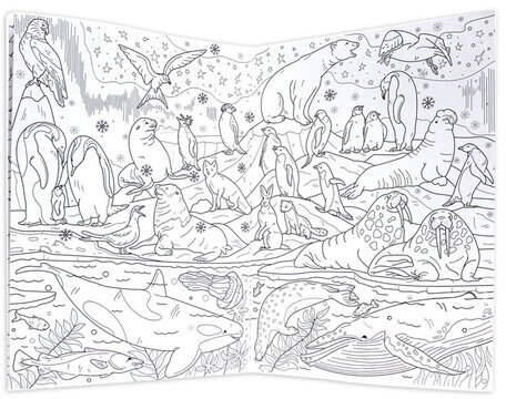 Книжка-раскраска ВИММЕЛЬБУХ, ЖИВОТНЫЙ МИР, 235х330 мм, 16 стр., PROF-PRESS, 4066-8