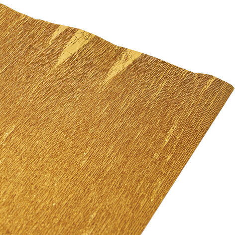 Бумага гофрированная/креповая (ИТАЛИЯ) 140 г/м2, 50х250 см, античное золото (917), BRAUBERG FIORE, 112603