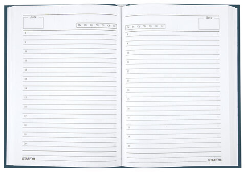 Ежедневник недатированный А5 (145х215 мм), ламинированная обложка с фольгой, 128 л., STAFF, "Silver", 113526