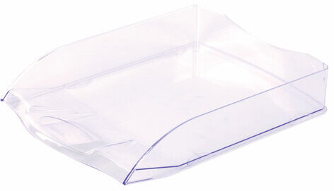 Лоток горизонтальный для бумаг BRAUBERG "Delta", A4 (340х270х60 мм), прозрачный, 237262