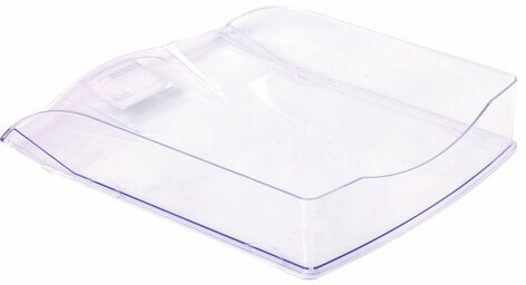 Лоток горизонтальный для бумаг BRAUBERG "Delta", A4 (340х270х60 мм), прозрачный, 237262