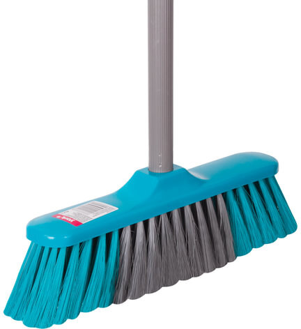 Щетка для уборки с черенком 110 см, ширина 31 см, щетина 7 см, пластиковая, еврорезьба, YORK "Frontiera", 51020