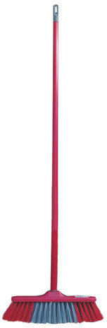 Щетка для уборки с черенком 110 см, ширина 31 см, щетина 7 см, пластиковая, еврорезьба, YORK "Frontiera", 51020