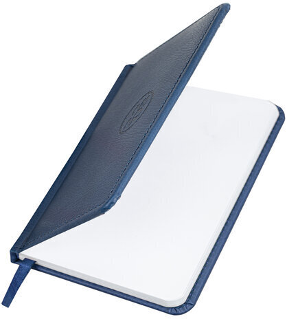 Еженедельник датированный 2023 МАЛЫЙ ФОРМАТ 95х155 мм А6, BRAUBERG "Favorite", под кожу, темно-синий, 113961