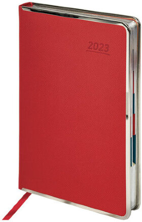 Ежедневник датированный 2023 А5 148х218 мм GALANT "Infinity", под кожу, красный, 114175