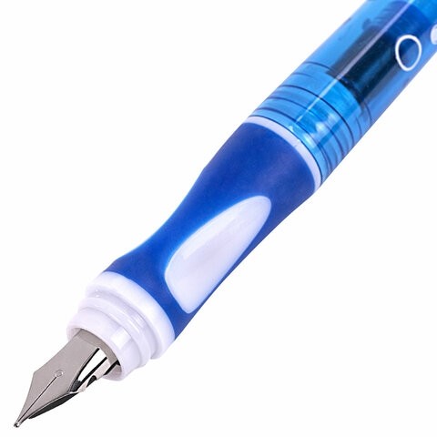 Ручка перьевая с 10 сменными картриджами BRAUBERG "DELTA", эргономичный корпус, иридий, 143954