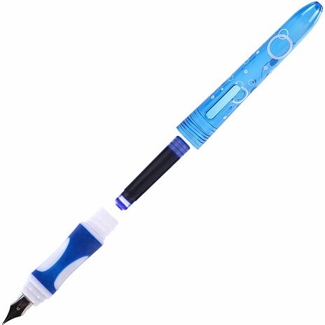 Ручка перьевая с 10 сменными картриджами BRAUBERG "DELTA", эргономичный корпус, иридий, 143954