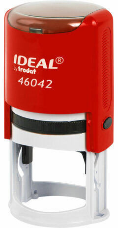 Оснастка для печатей оттиск D=42 мм, синий, TRODAT IDEAL 46042, корпус КРАСНЫЙ, крышка, подушка,125311