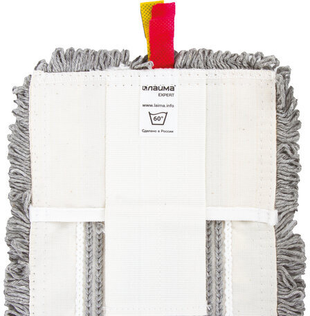Насадка МОП плоская для швабры/держателя 40 см, ТИП У/К, хлопок/микрофибра, СЕРАЯ, LAIMA EXPERT, 606629