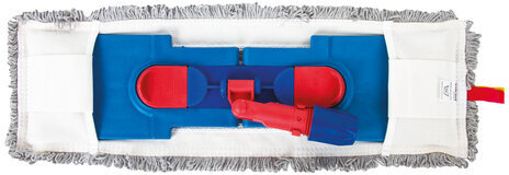 Насадка МОП плоская для швабры/держателя 40 см, ТИП У/К, хлопок/микрофибра, СЕРАЯ, LAIMA EXPERT, 606629