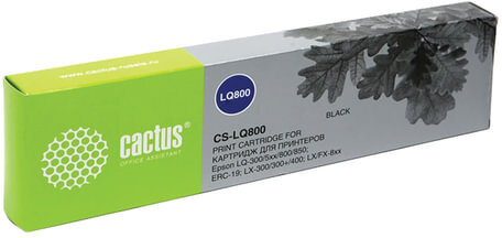 Картридж матричный CACTUS (CS-LQ800) для EPSON LQ-300/350/200/400/450/500, черный