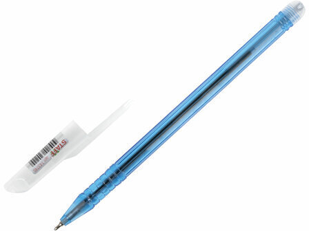 Ручка шариковая масляная STAFF "College OBP-13", СИНЯЯ, узел 0,5 мм, линия письма 0,35 мм, 143746