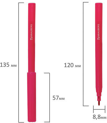 Фломастеры BRAUBERG "Wonderful butterfly", 18 цветов, вентилируемый колпачок, пласт. упаковка, увеличенный срок службы, 150523