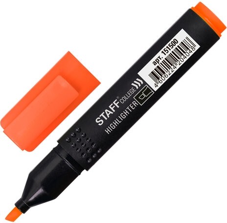 Текстовыделитель STAFF College "STICK HL-497", ОРАНЖЕВЫЙ, 1-4 мм, 151500