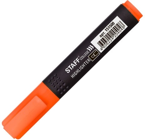 Текстовыделитель STAFF College "STICK HL-497", ОРАНЖЕВЫЙ, 1-4 мм, 151500