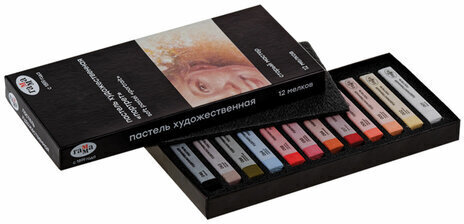 Пастель сухая художественная ГАММА "Старый Мастер. Портрет", 12 цветов, квадратное сечение, 2309192