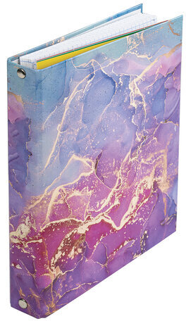 Тетрадь на кольцах А5 175х215 мм, 120 л., твердый картон, с разделителями, BRAUBERG, &quot;Marble&quot;, 404086