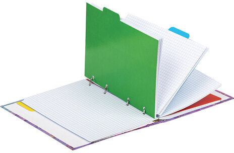 Тетрадь на кольцах А5 175х215 мм, 120 л., твердый картон, с разделителями, BRAUBERG, "Marble", 404086