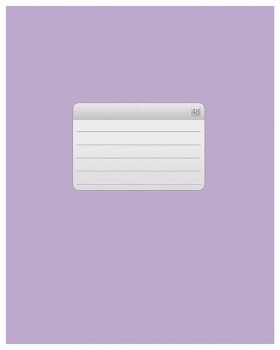 Тетрадь А5, 48 л., HATBER-ECO скоба, офсет №2 ЭКОНОМ, клетка, обложка мелованная бумага, &quot;Фиолетовая&quot;, 48Т5D1, 48Т5D1_27728