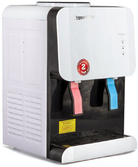 Кулер для воды AQUA WORK 105-TDR, настольный, НАГРЕВ/ОХЛАЖДЕНИЕ ЭЛЕКТРОННОЕ, 2 крана, белый, 24006