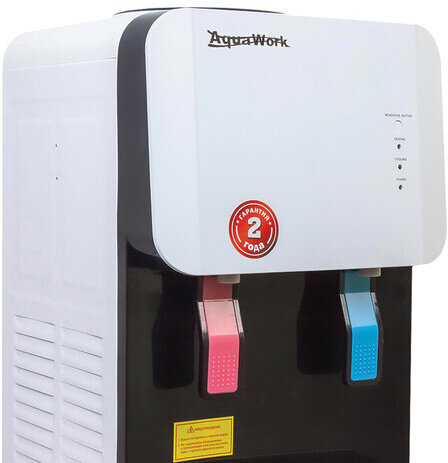 Кулер для воды AQUA WORK 105-TDR, настольный, НАГРЕВ/ОХЛАЖДЕНИЕ ЭЛЕКТРОННОЕ, 2 крана, белый, 24006