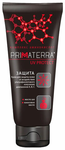 Крем защитный 100 мл, PRIMATERRA UV PROTECT, от УФ-излучения диапазонов А,В,С, универсальный