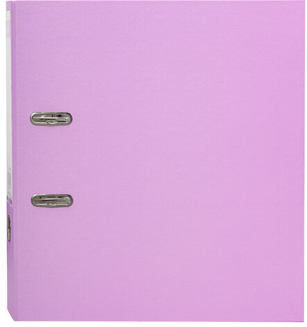Папка-регистратор BRAUBERG PASTEL ламинированная, 75 мм, цвет лиловый, 271837